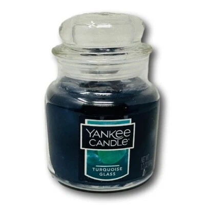 Yankee Candle Vela Tarro Pequeño Vidrio Turquesa 3.7 OZ Foto 1 de 2