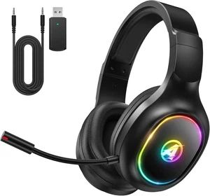Awinnasey PH1 2 Wireless Gaming Headset, mit Mikrofon, 4 GHz für PS5, PS4 PC Mac - Bild 1 von 12