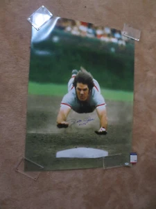 Pete Rose Cincinnati Reds Autograph 30x40 Glossy Photo PSA - Picture 1 of 3