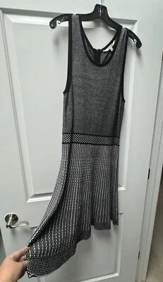 41Hawthorn Vestido Suéter Para Mujer XLP Pequeño Sin Mangas Negro Blanco Tejido Elástico Foto 1 de 4