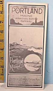 1920's Portland Maine Casco Bay Travel COC MAP - Picture 1 of 2