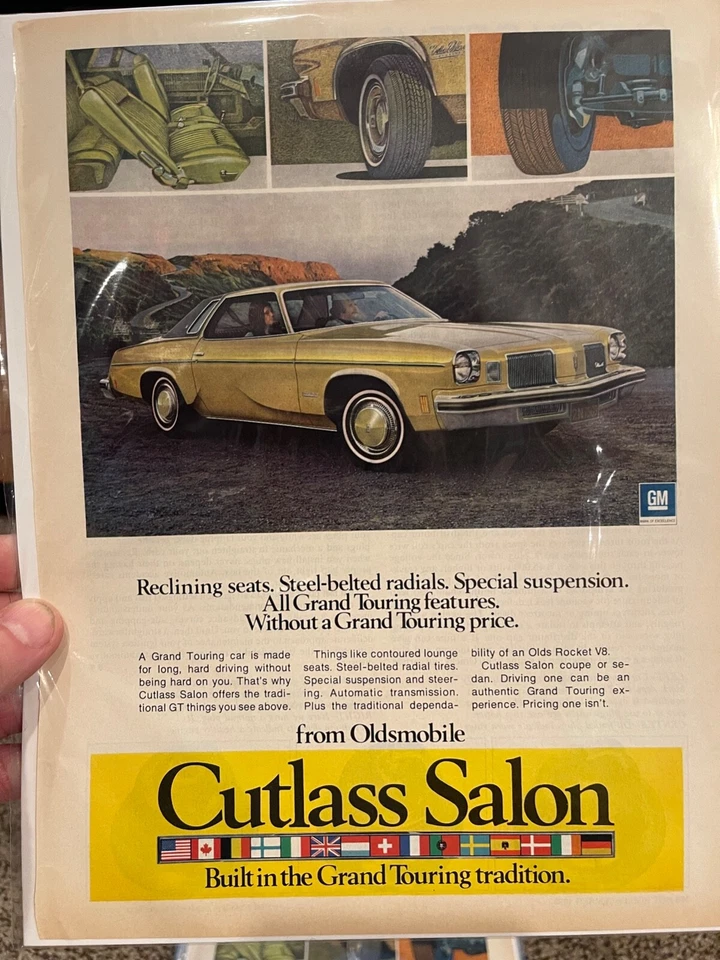 1976 1977 Oldsmobile Cutlass салон дилер реклама Hot Rod журнал - Изображение 1 из 1