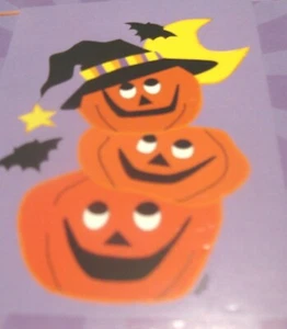 Halloween FLAG 3 Smiling Pumpkins Large House Porch Garden ART 28 x 40 NIP - Picture 1 of 2