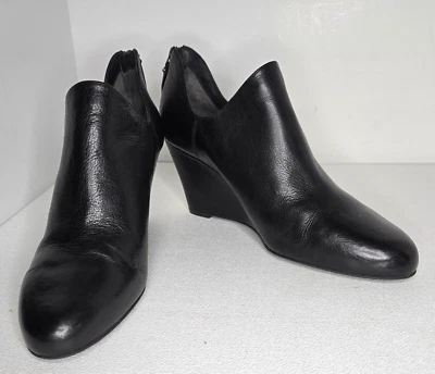 Via Spiga Fabienne Wedge Ankle Boot Booties size 8.5 M Black Leather - Image 1 of 4