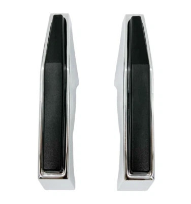 Пара хромированных предохранителей переднего бампера для пикапов Chevy и GMC 1973-1980 годов выпуска - Изображение 1 из 4