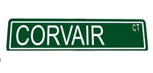 Letrero de calle de metal personalizado ""Corvair Ct"" coche hombre cueva 42033 - Imagen 1 de 1