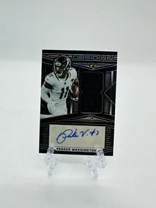 2023 Panini Obsidian Jersey Relic Auto /199 Parker Washington #219 Rookie RC - Picture 1 of 2