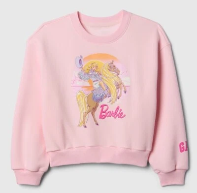 GapKids | Barbie™ Oversized Graphic Sweatshirt Size XL 12 Year Pink NWT - Image 1 of 2