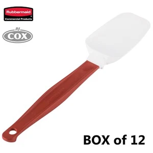 Rubbermaid High Heat Spoon Scraper Silicone Spoonula Red 9.5" High Temperature - Picture 1 of 13