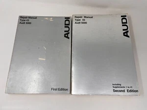 Vtg Audi Repair Manual Type 43 5000 First & Second Edition 1978/1979 Good Shape - Picture 1 of 13