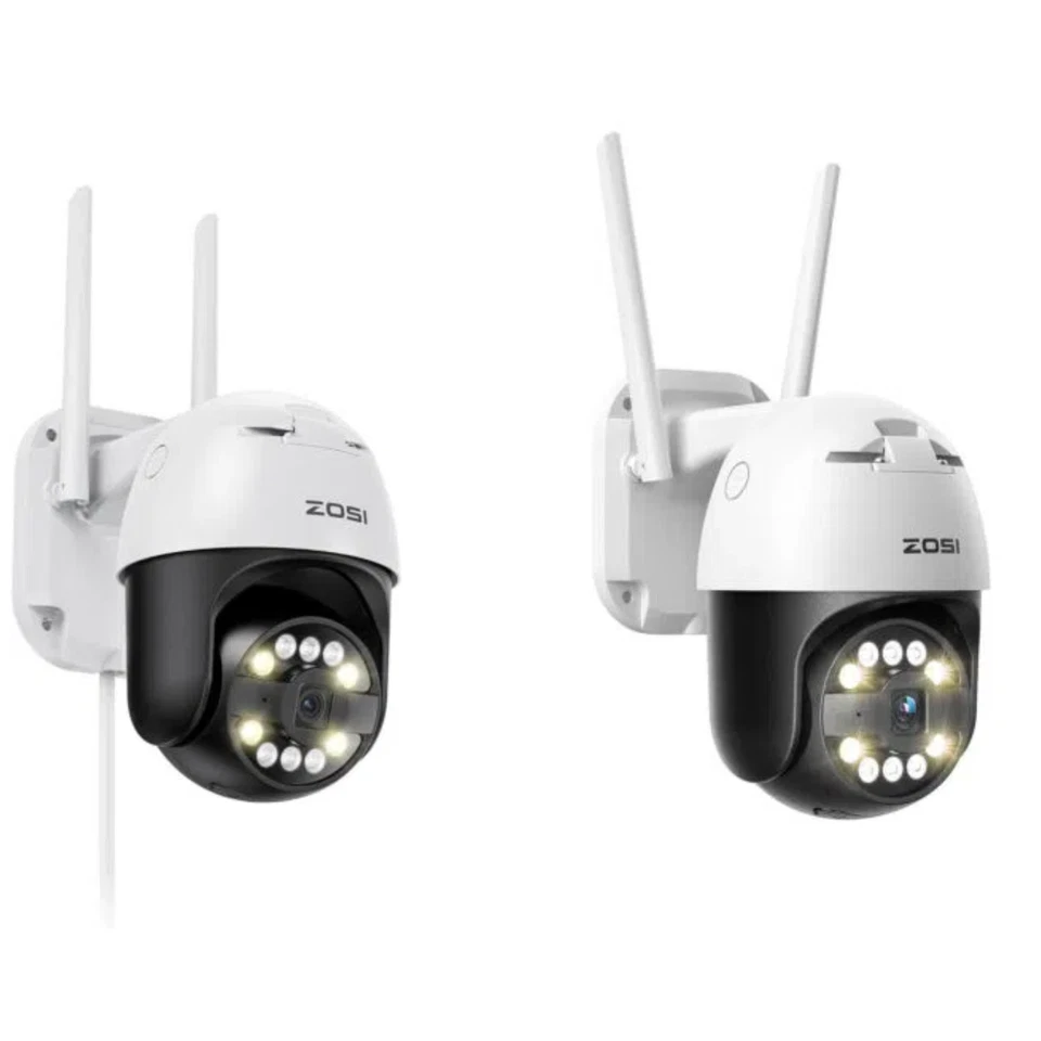 ZOSI 5MP PT WiFi Wireless Security Camera Audio AI Human Detect Night Vision