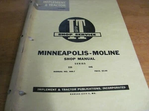 Manual de servicio I&T Shop MM-7 Minneapolis-Moline series 335 y 445 - Imagen 1 de 4