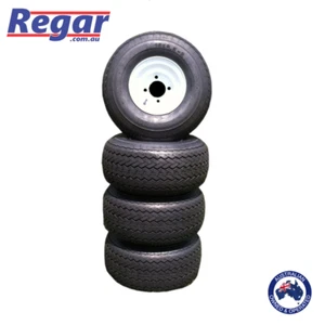 4 x 8'' Golf Cart Wheels and Tyres for Club Car, Yamaha and EZGO 18-8.5-8 - Picture 1 of 4