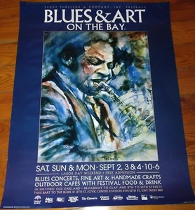 Original Poster- Blues and Art on the Bay, Oakland - Artwork by Tolooie Shahab - Picture 1 of 3