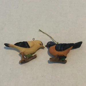 2 adornos de Navidad pintados jilguero jilguero - Imagen 1 de 12