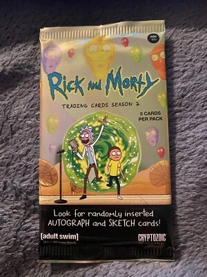 ** Cryptozoic Rick and Morty Temporada 2 1/1 Tarjeta de boceto de artista HOBBY Hot Pack ** Foto 1 de 2