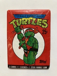 (1) Sealed Wax Pack 1989 Topps Series 1 Teenage Mutant Ninja 🥷 Turtles 🐢 - Bild 1 von 3