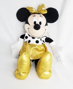 Disney Minnie Mouse 21" Gold Black White Dot Couture Pillow Buddy Plush - Picture 1 of 4