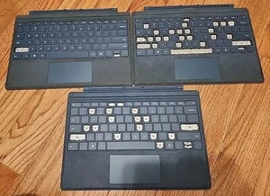Lot Of 3  Microsoft Surface Pro Type COVER FMM-00001 , BLUE /  FOR PARTS #6 - Picture 1 of 1