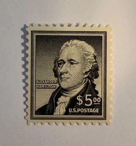 USA 5 $ HAMILTON BRIEFMARKE POSTFRISCH, SCOTT#1053, TOP ZUSTAND, MAKELLOS O.G. - Bild 1 von 2