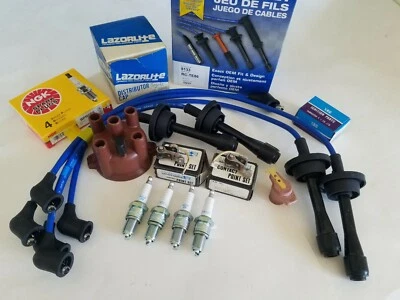 Toyota Corolla 1600 8/74-75 Tuneup Set with Dual Points, Cap, Rotor,Wires,Plugs - Image 1 of 4