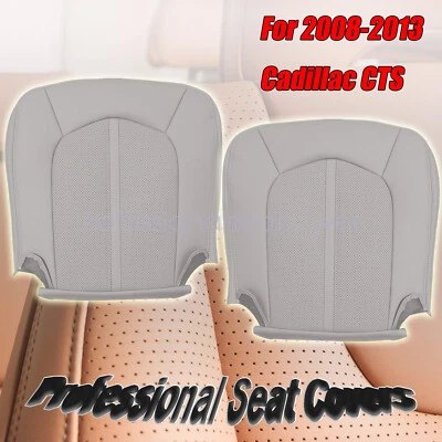 Cubierta de asiento de repuesto inferior perforada de cuero gris para Cadillac CTS 2008-2013 Foto 1 de 4