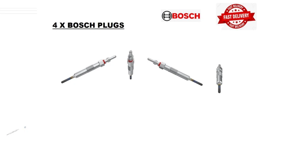 BOSCH X4 Glow Plugs Fits Nissan Qashqai 1.5 DCI J10 J11  2010-2014 Euro Spec 5 - Image 1 of 1