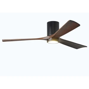 Matthews Fan Irene-HLK 3-Bld 60" Flush Paddle Fan, Blk/Walnut - IR3HLK-BK-WA-60 - Picture 1 of 1