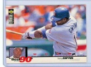 1995 Collector's Choice #61 Tony Gwynn Best of the 90's -San Diego Padres - HOF