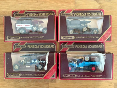 MATCHBOX modellini di un tempo 4 modelli Y-26 Crossley camion birra confezione originale - Immagine 1 di 4