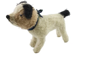 1930's J.K Farnell Mohair Caesar Style Excelsior Straw Stuffed Terrier Dog - Picture 1 of 10
