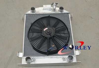 3 ряда алюминиевый радиатор + вентилятор для модели Ford A с двигателем с плоской головкой 1928-1929 28 29 - Изображение 1 из 4