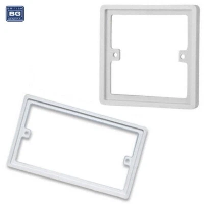 BG 10mm Single Double 1 / 2 Gang Spacer Frame Light Switch Socket Back Box Plate - Image 1 of 3