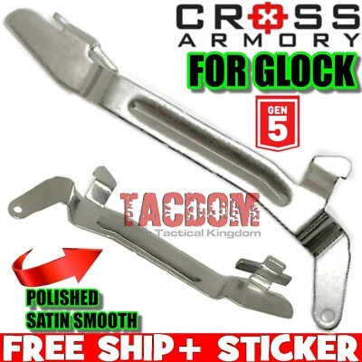 CROSS ARMORY USA ENHANCED Trigger Bar fr GEN 5 GL0CK 17 19 19X 45 Satin Polished