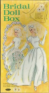 VINTAGE 1960s Bridal Box PAPER DOLLS LASER REPRODUCTION~LO PR~HI QUAL~TOP SELLER - Picture 1 of 12