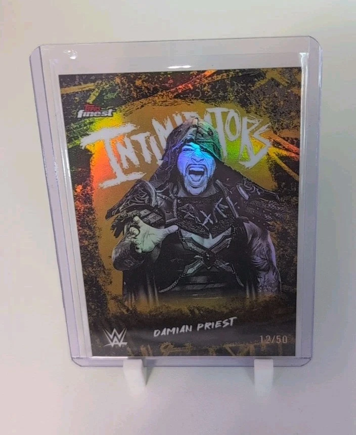 2025 Topps Finest WWE Damian Priest Intimidators Gold Refractor /50 - Image 1 of 1