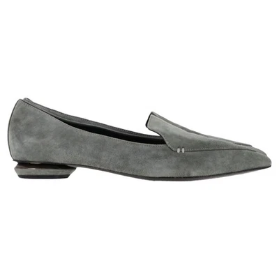Mocasines Nicholas Kirkwood Beya en gamuza gris Foto 1 de 4