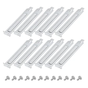 12PCS Silvery PCI Slot Cover Dust Filter Ventilation Deflector with Slant Holes - Zdjęcie 1 z 5