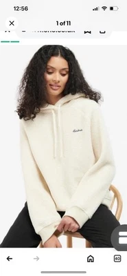 Sudadera con capucha polar Barbour Otterburn para dama talla UK 8 crema nueva media etiqueta  Foto 1 de 4