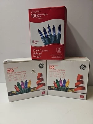 String A Long And Holiday Home Christmas Lights Lot Of 3 - Image 1 of 4