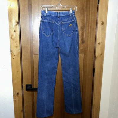 Chic Jeans Womens 11/12 Blue Dark Wash Straight Leg High Rise 80s Vintage - Image 1 of 4