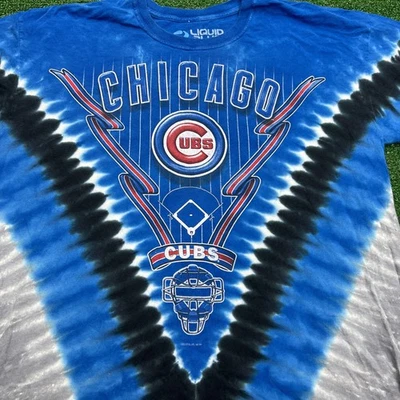 Vtg Y2K Chicago Cubs Mens XL Double Sided Graphic World Series Tie Dye T-shirt - Image 1 of 4