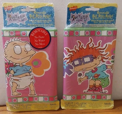 Rugrats Extraíble Autoadhesivo Borde de Pared Años 90 Niños Nickelodeon 5 Yardas 7"" Paquete de 2 Foto 1 de 4