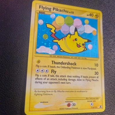 Pokémon Rising Rivals Flying Pikachu Holo Rare Card 113/111 TCG - Image 1 of 3