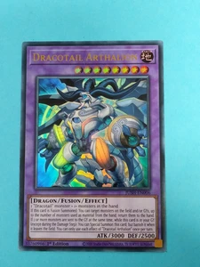 Yugioh Justice Hunters DRACOTAIL ARTHALION - JUSH-EN006 Ultra Rare 1 Edition NM - Picture 1 of 1