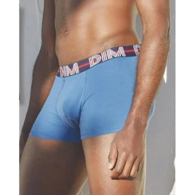 DIM 棉弹力平角内裤 XL 码浅蓝色法国品牌男式内衣 — 第 1/3 张图片