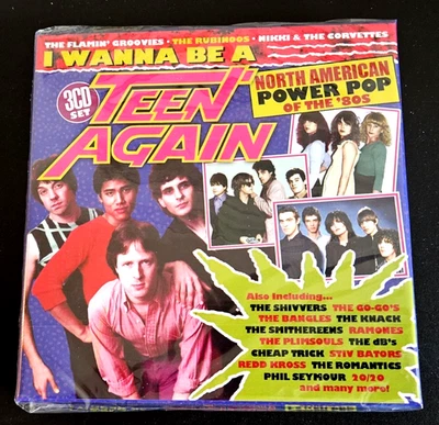 I WANNA BE A TEEN AGAIN North American Power Pop Of The '80s NEW SEALED! (3 CDs) - Image 1 of 4
