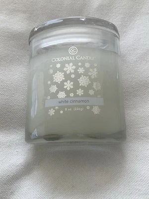 Vela colonial canela blanca duelo mecha vela en tarro de vidrio Foto 1 de 4
