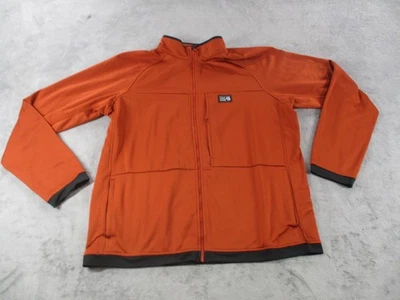 Chaqueta Mountain Hardwear Para Hombres 2XL Naranja Rejilla Vellón Cremallera Completa Senderismo OM5303 Foto 1 de 4