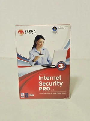 Trend Micro Internet Security Pro v2 for up to 3 PCs (WIN VISTA/XP) ~ NEW SEALED - Image 1 of 3